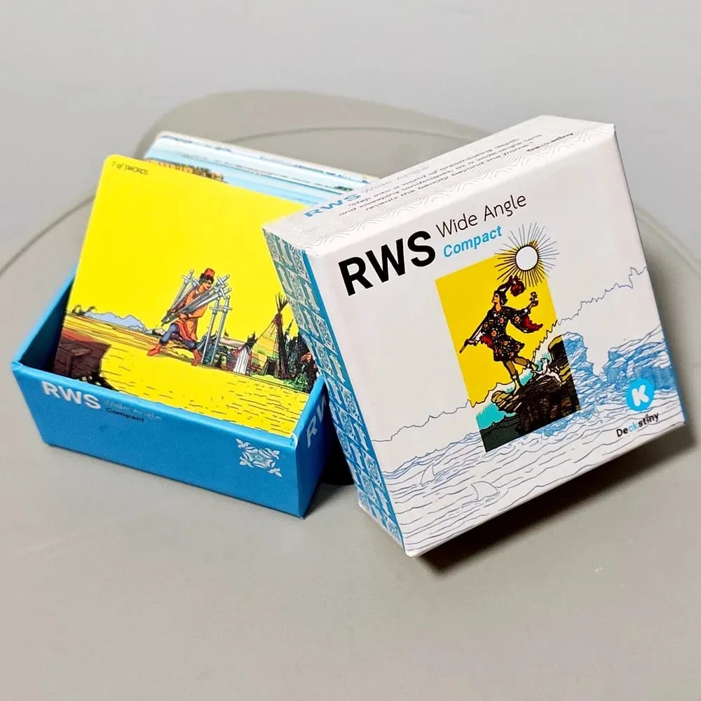 RWS Wide Angle Tarot - Compact Edition 78 Pcs Cards + 2 Espesyal na Frame Card na Double-embossed sa Two-piece Rigid Box