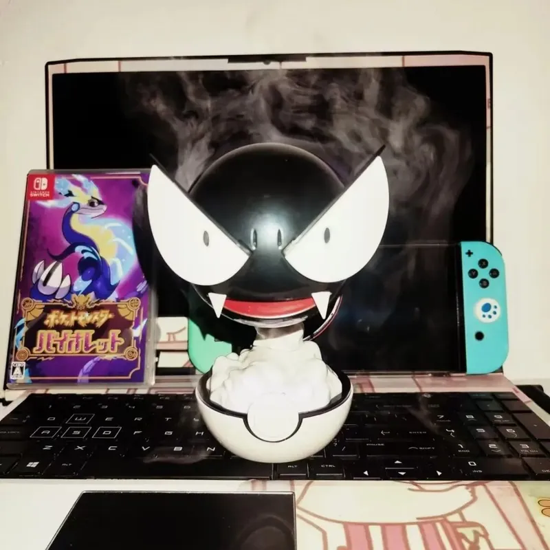 Anime PokéMon Gengar Spray Humidifier Nightlight Air Purifier Ambient Desktop Ornament Room Decoration Creative Periphery Gift