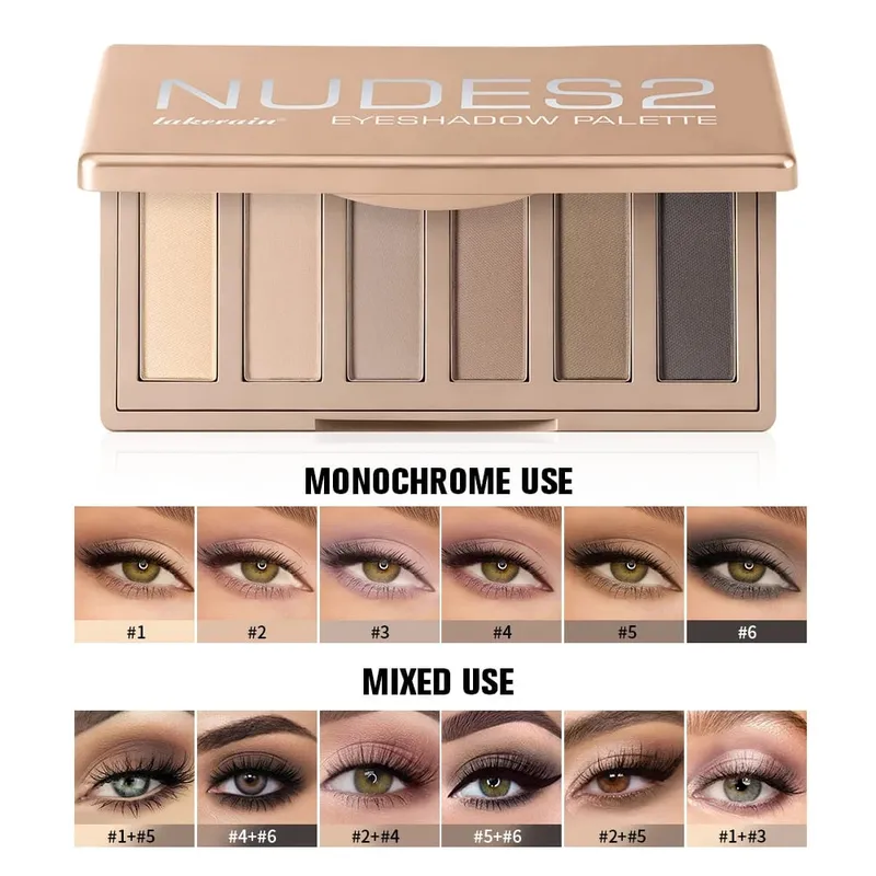 10Pcs Lip Balm Lipstick Concealer Palette Nudes Eyeshadow Palette Makeup Brushes Xmas Drawstring Bag Woman Makeup Christmas Gift — image 6