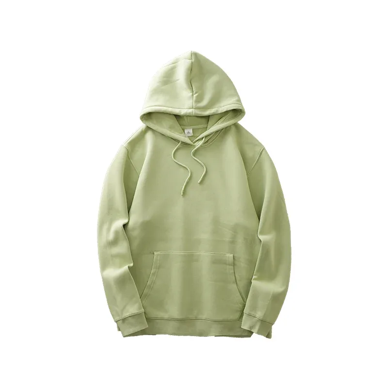 Casual Hooded Shirt for Men Winter Ticken Solid Color Loose Basics Fleece Hoodies Long-Sleeve Sweatshirt Men's Clothing — image 14