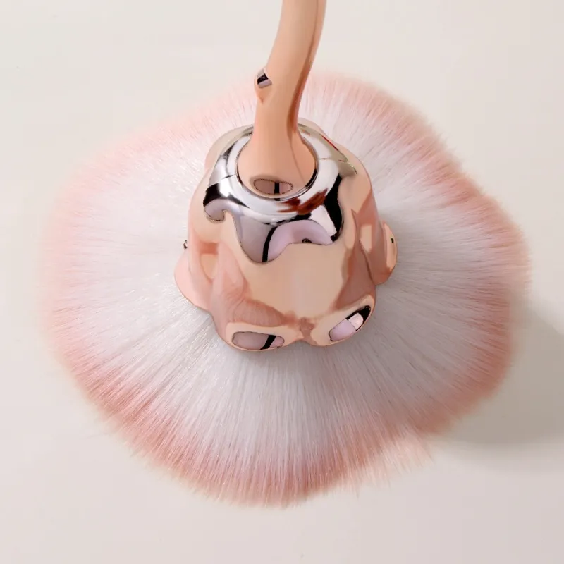 Rose Flower Shape Makeup Brush Round Makeup Loose Powder Brushes Manicure Nail Polishing Dust Removal Brush Beauty Make Up Tools — image 6