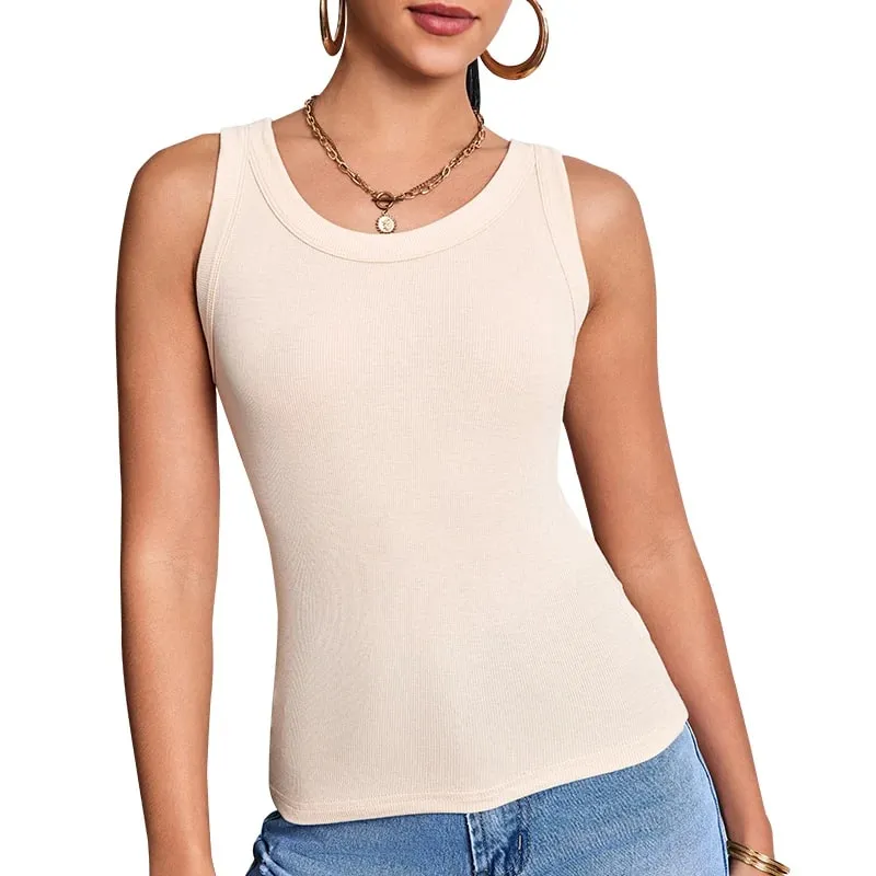 6/3/1 Piece Ladies Bottoming Solid Color Fashion Threaded Vest Casual Joker Sports Girl Mixed Color Combination Coat Parent-chil — image 16