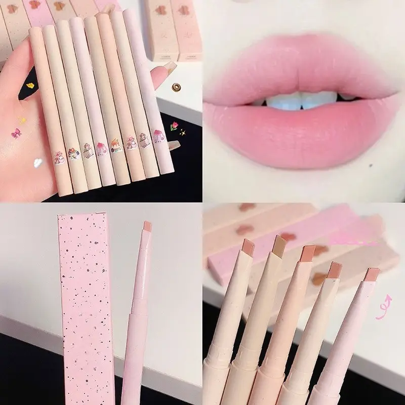 Matte Lip Liner Outline Lips Lipstick Pen Waterproof Long-lasting Color Lip Pencil Lipstick Pen