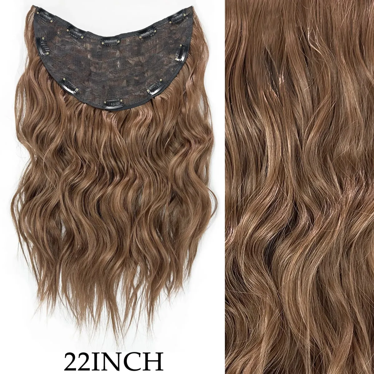 Long Straight Hairstyle 16 Clips 7Pcs/Set Hair Extensions Natural Synthetic Blonde Black Hairpieces Heat Resistant For Women — image 12