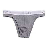 Men's Simple Bikini Youth Skin Friendly Cotton Breathable Sweat Absorption Hip Lift Briefs Gays Sexy Low-rise Bulge Pouch Tangas — image 7