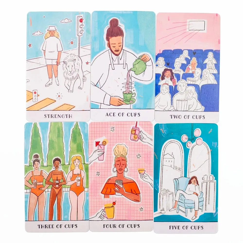 Real Talk Tarot Fortune Telling Divination Deck Game with 78 Cards & Guidebook Modern Illustrations Family Party Fun Board Game — image 4
