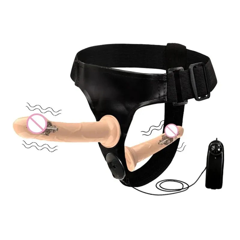 Couples Harness Strap-on with 2 Vibrations Realistic Dildos for Anal G-spot Stimulation Prostate Massager Adult Sex Toy for Wom — image 12