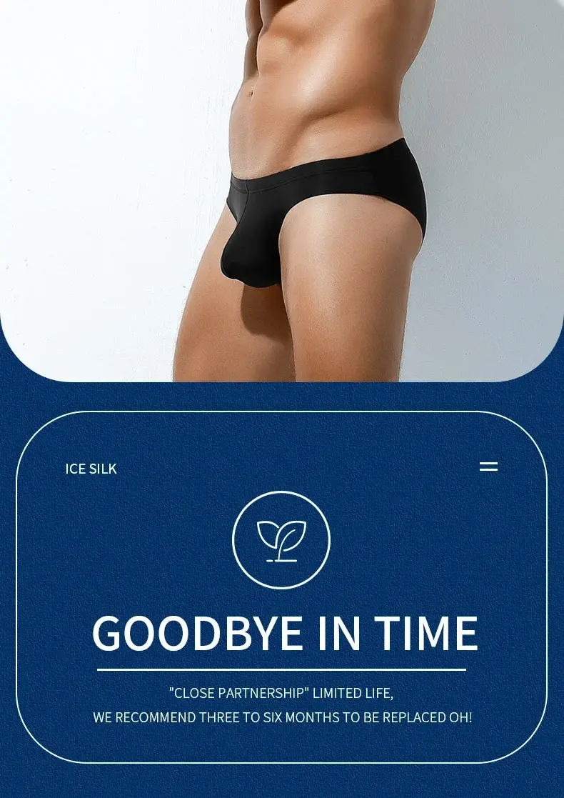 1PCS männer Low-Taille Eis Seide Unterwäsche Sommer Charme Dreieckige Hosen Individualität Bequeme Atmungsaktive männer Unterhose — image 18