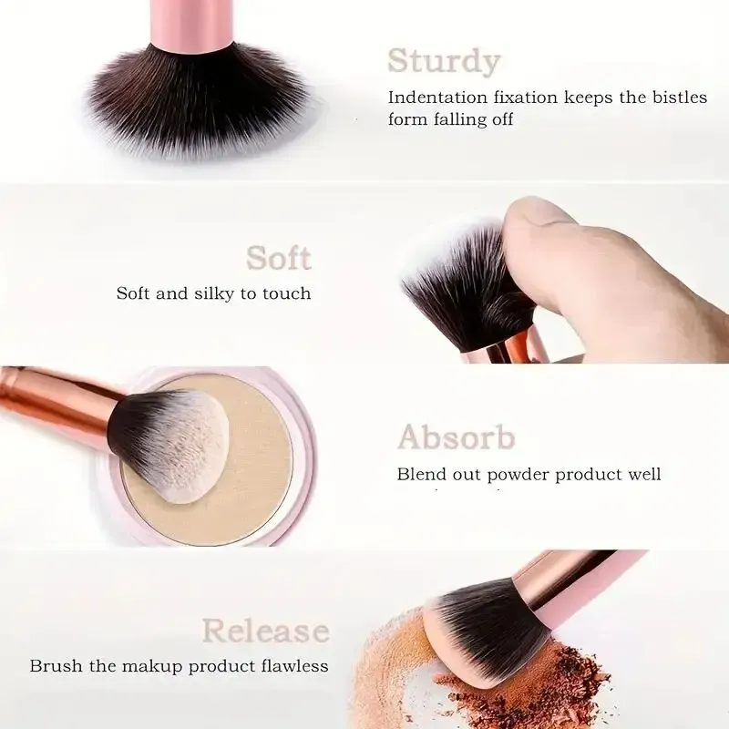 10 Pcs Marble Makeup Brushes Premium Synthetic Kabuki Foundation Blending Face Powder Blush Concealers Eye Shadows Brushes — image 5