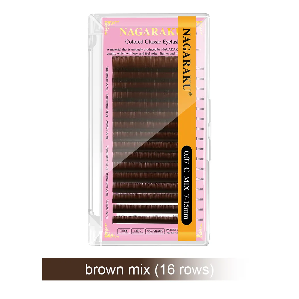 Light Brown Mix Eyelash 7-15mm Mink Lash False Individual Faux Eyelashes Cilia Extension for Eye Beauty — image 2