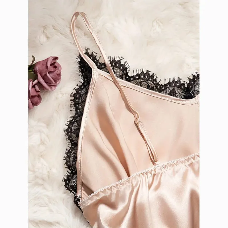 Sutiã de seda shorts pijamas conjunto sólido verão lingerie feminina conjuntos intimidade confortável sem costura sutiãs roupa interior cetim casa vestuário — image 5