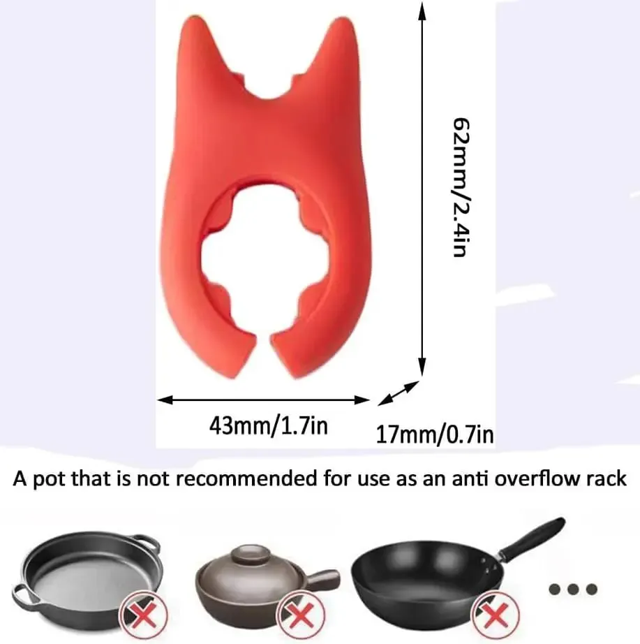 1PC Silicone Spatula Holder Portable Antioverflow Pot Lid Clip Anti-scalding Spoon Holder Kitchen Universal Spatula Bracket Clip — image 6