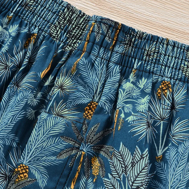 Shorts boxer de algodão masculino, roupa íntima masculina com padrão impresso, shorts estilo universitário, roupa de verão respirável e confortável — image 5