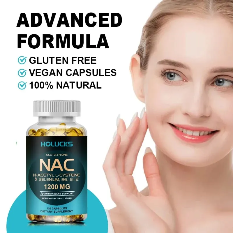 NAC Capsules 1200mg-สนับสนุนสุขภาพผิวพลังงานมือถือสารต้านอนุมูลอิสระDetoxเพิ่มภูมิคุ้มกันปรับปรุงการย่อยอาหาร — image 4