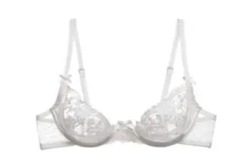 Riviera Sheer Bralette - Breathable Half Cup Underwire Bra Summer-Ready Lace Lingerie Set No Sponge Heatwave-Friendly — image 7