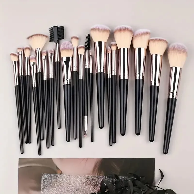 3-20PCS Makeup Brushes Set Eye Shadow Foundation Blush Highlighter Concealer Brush Female Beauty Tool Beauty Sponges Thumb Puffs — image 5