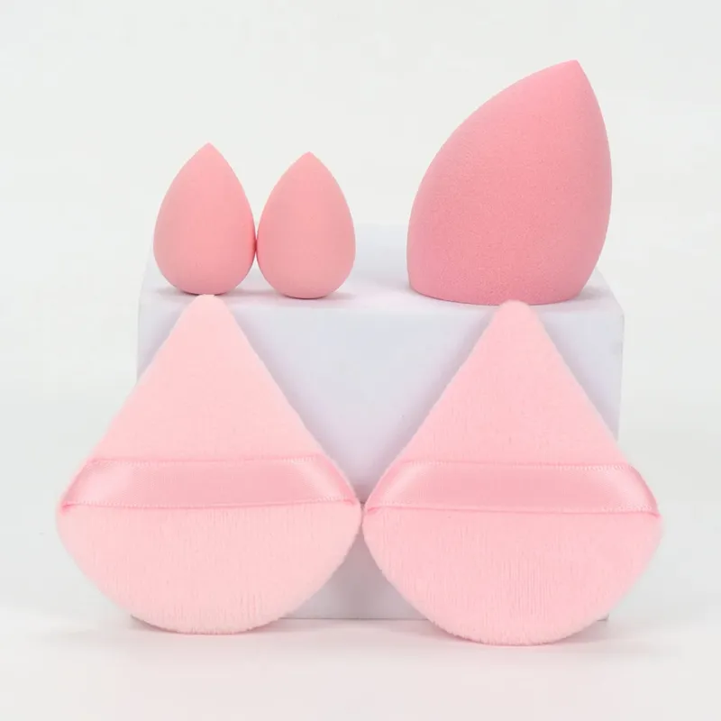 5Pcs Professional Makeup Sponge Set - Soft Gentle Multi-Purpose Tools for Perfect Foundation Powder and Blush Application