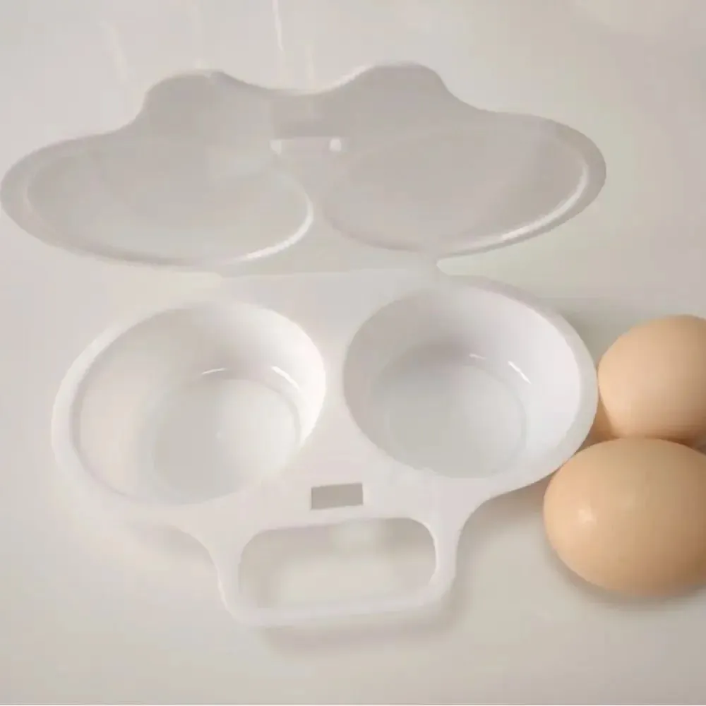 Cuiseur à œufs en plastique de qualité alimentaire, micro-ondes, moule de cuisine, facile à nettoyer, cuiseur à vapeur, boîte à œufs Portable résistante à la chaleur — image 8