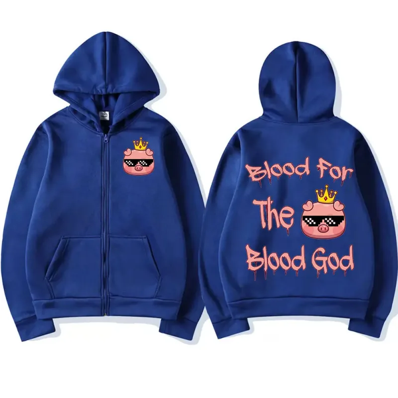 Technoblade Merch Print Zipper Hoodies Sweatshirts Harajuku Men Women Hip Hop Streetwear Casual Loose Hoodies Fashion Pullovers — image 25