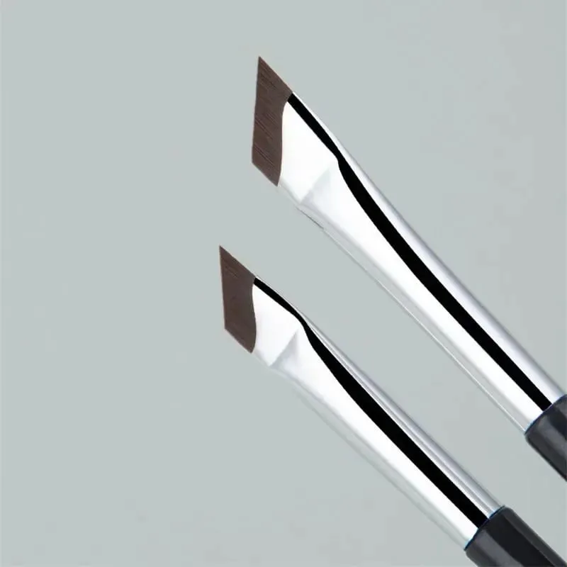 2pcs Angled Blade Eyeliner Brush Ultra Thin Fine Eyebrow Brush Flat Sickle Eyeliner Brushes Thin Angled Eyeliner Makeup Tools — image 3