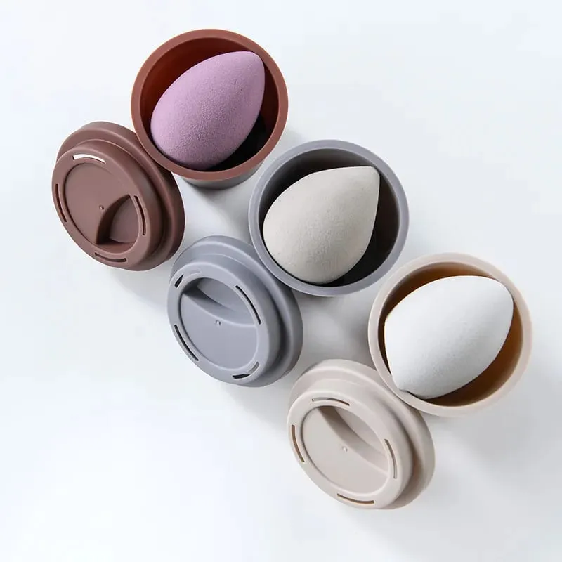 Empty Cosmetic Puff Display Storage Case Beauty Pad Display Stand Sponge Holder Makeup Sponges Stand Powder Puff Drying Holder