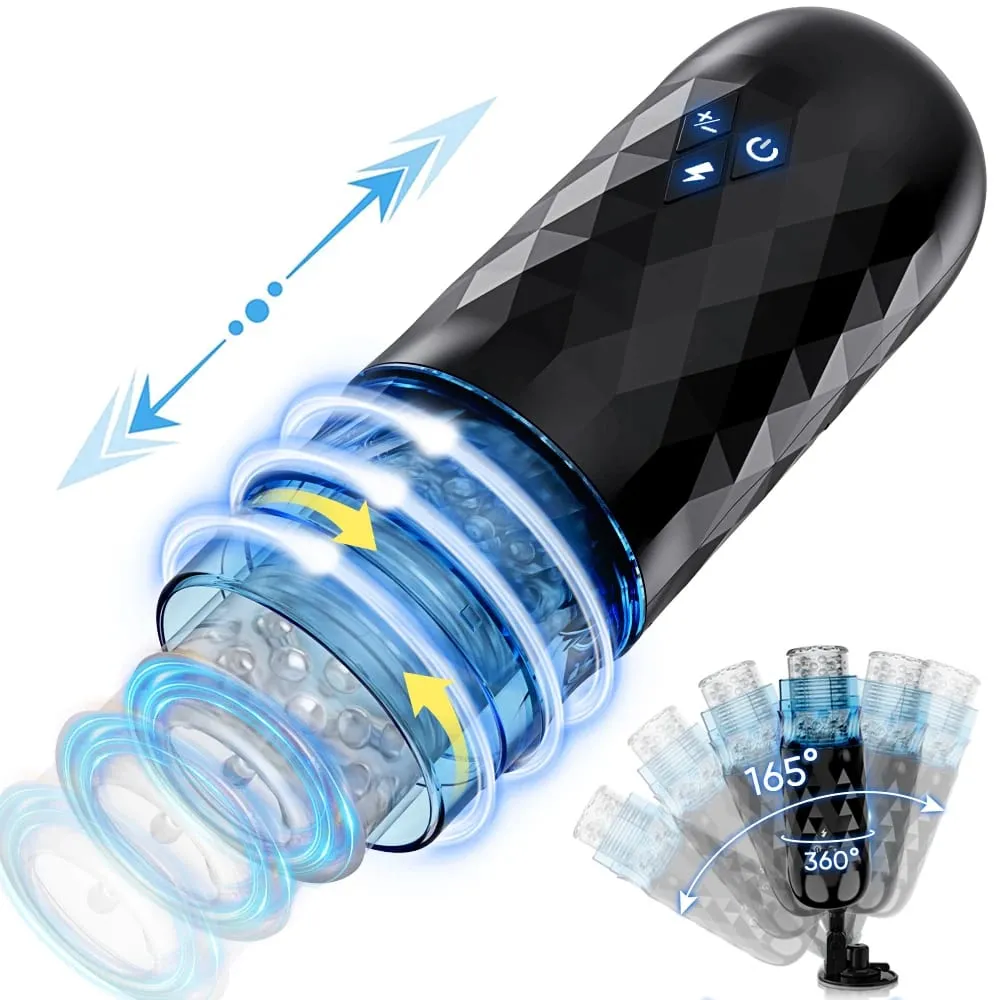 Male Masturbator Cup Automatic Telescopic Rotation Masturbation Machine Pusssy Blowjob Electric Male Men Piston Adult Sex Toys — image 1