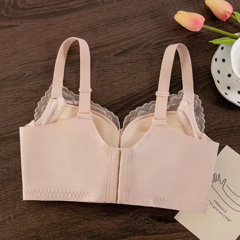 Bra Push-Up Tebal Renda Seksi untuk Payudara Kecil Anti-Kendur Boleh Laras Selesa Tanpa Wayar Pakaian Dalam — image 5