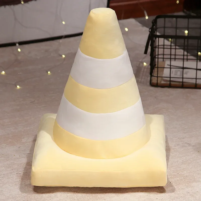 Roadblock Cushion Stuffed Soft Lifelike Plush Traffic Cone Road Construction Cone Pillow Kids Toys Home Decoration — image 8
