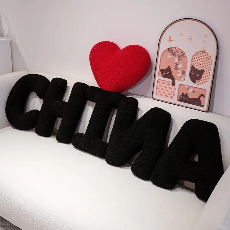 40CM English Letter Throw Pillow Stuff Alphabet Plush Cushion Living Room Sofa Home Decoration Creative Combination pillow — image 5