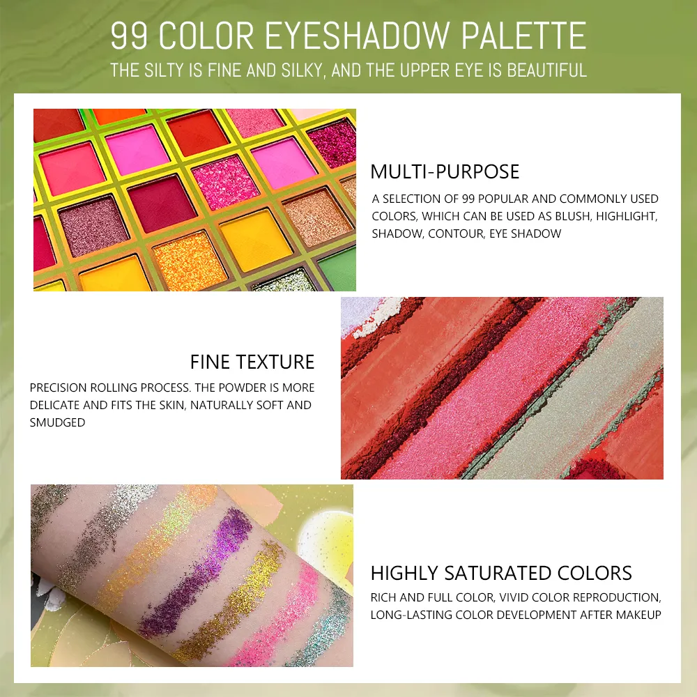 99 Color Rainbow Eye Makeup Plate Professional Matte Flash Plate Durable Eye Shadow Plate Suitable for Gifts to Women Cosmetics — image 6