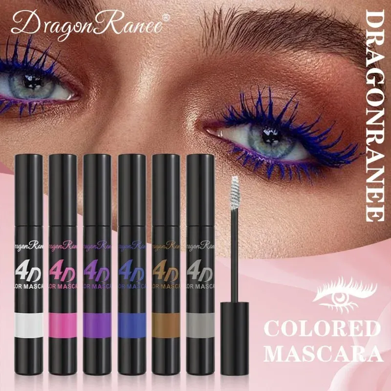 Colored Mascara Makeup 4D Silky Natural Long Eyelashes Mascara Waterproof Long-lasting Extension Thick Lasting Curling Mascara — image 4