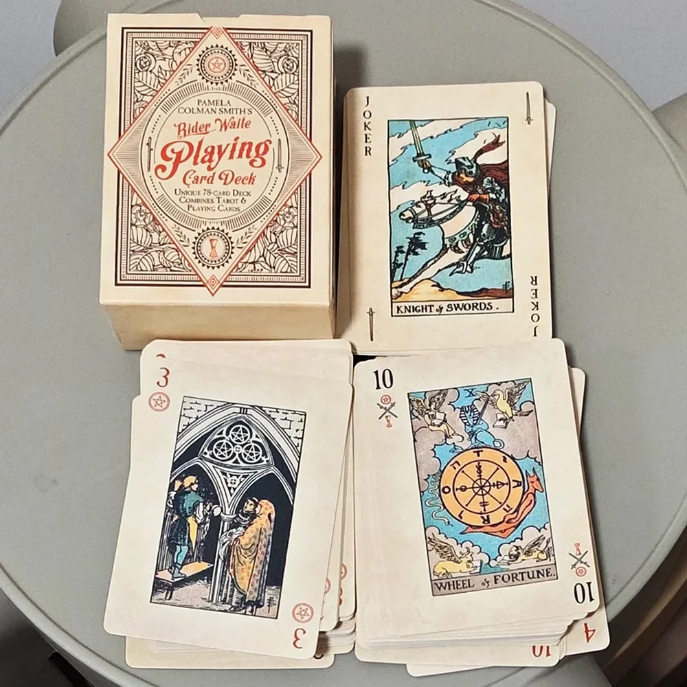 Mazzo di carte da gioco RWS: mazzo da poker da 78 carte illustrato con immagini RWS combina tarocchi e carte da gioco 9 * 6 cm a doppio rilievo — image 3