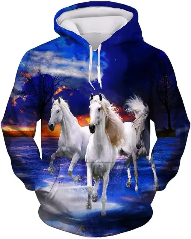 New Men's Animal Series 3D Wild Boar Printing Sweatshirt Casual Fashion Women's Y2K Hoodies Pullover Street Large Sudaderas — image 3