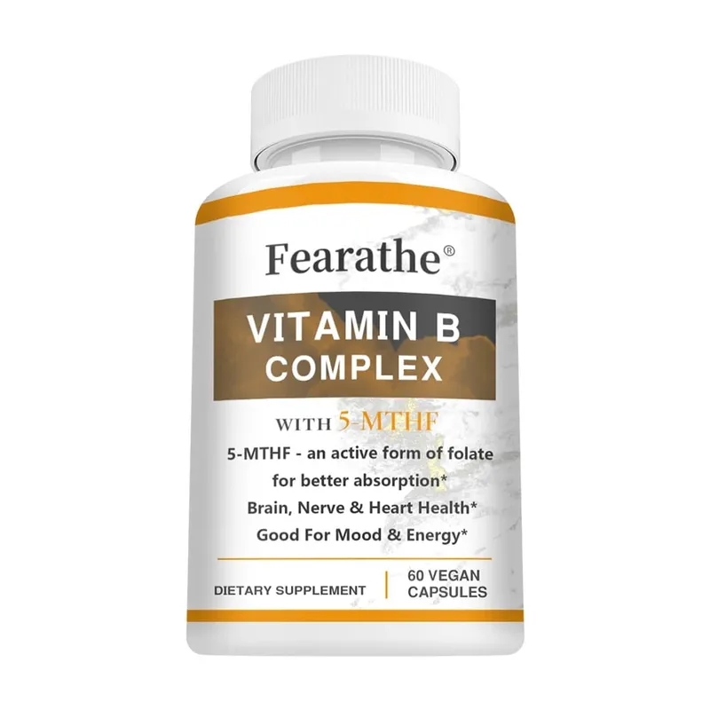 Vitamin B Complex with 5-MTHF Folic Acid for Immune System and Energy Support Brain Nerve and Heart Health — image 9