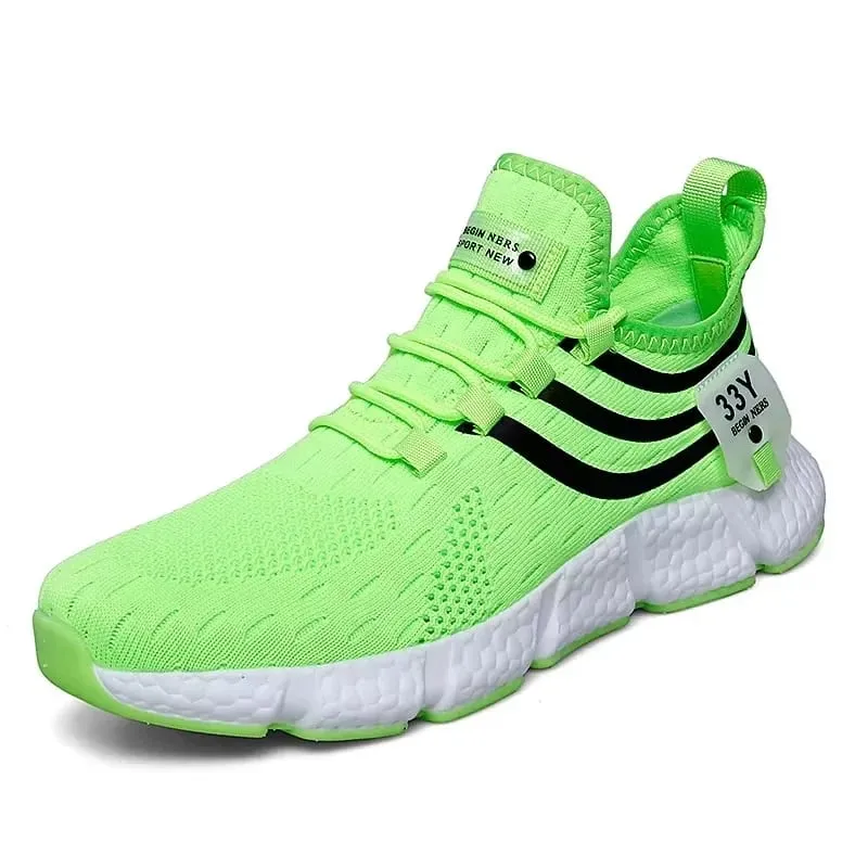 Men's Running Shoes High-quality Lightweight Mesh Design Breathable Comfortable Anti Slip Sole Track Field Running Lace Up Shoes — image 9