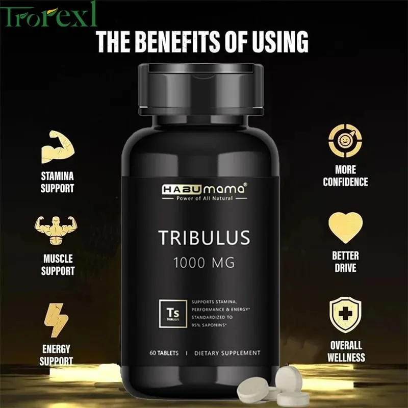 High Purity Tribulus Terrestris Pills Male Enhancing Supplement Boosts Energy Stamina & Fast Acting 60 tablets — image 2