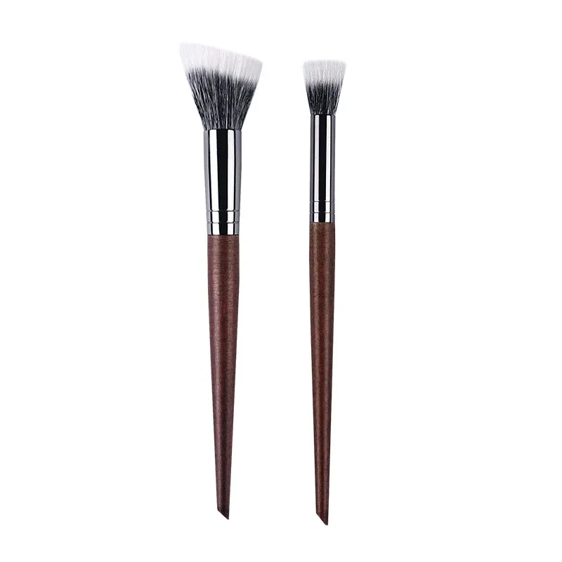 Professional Makeup Brushes Powder contour Setting Multi-Functional Make up Brush Stippling Blush soft Natural wood goat hair — image 13