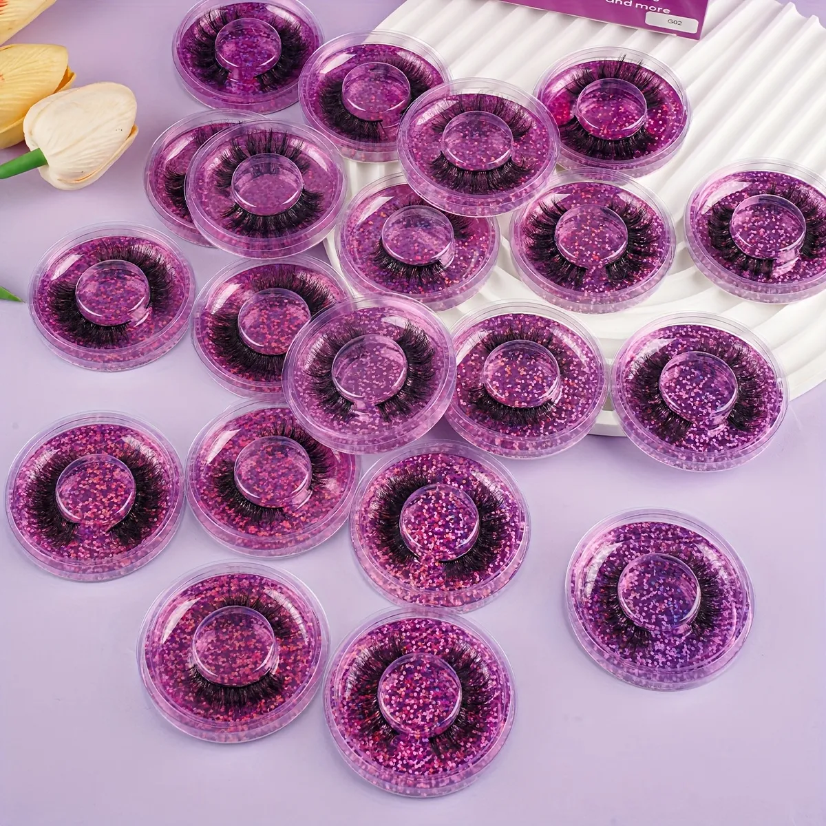 20 Pairs 4 Styles Wispy Faux Mink False Eyelashes Mixed Dramatic Thick Curled Fluffy Strip lashes Multipack for Eyes Makeup Sets — image 5