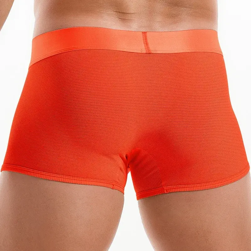 Sexy Underwear Mens Flat Corner Pants Ice Silk Breathable Youth Quadrangle Pants Guard Pants Mesh Quick Drying — image 21