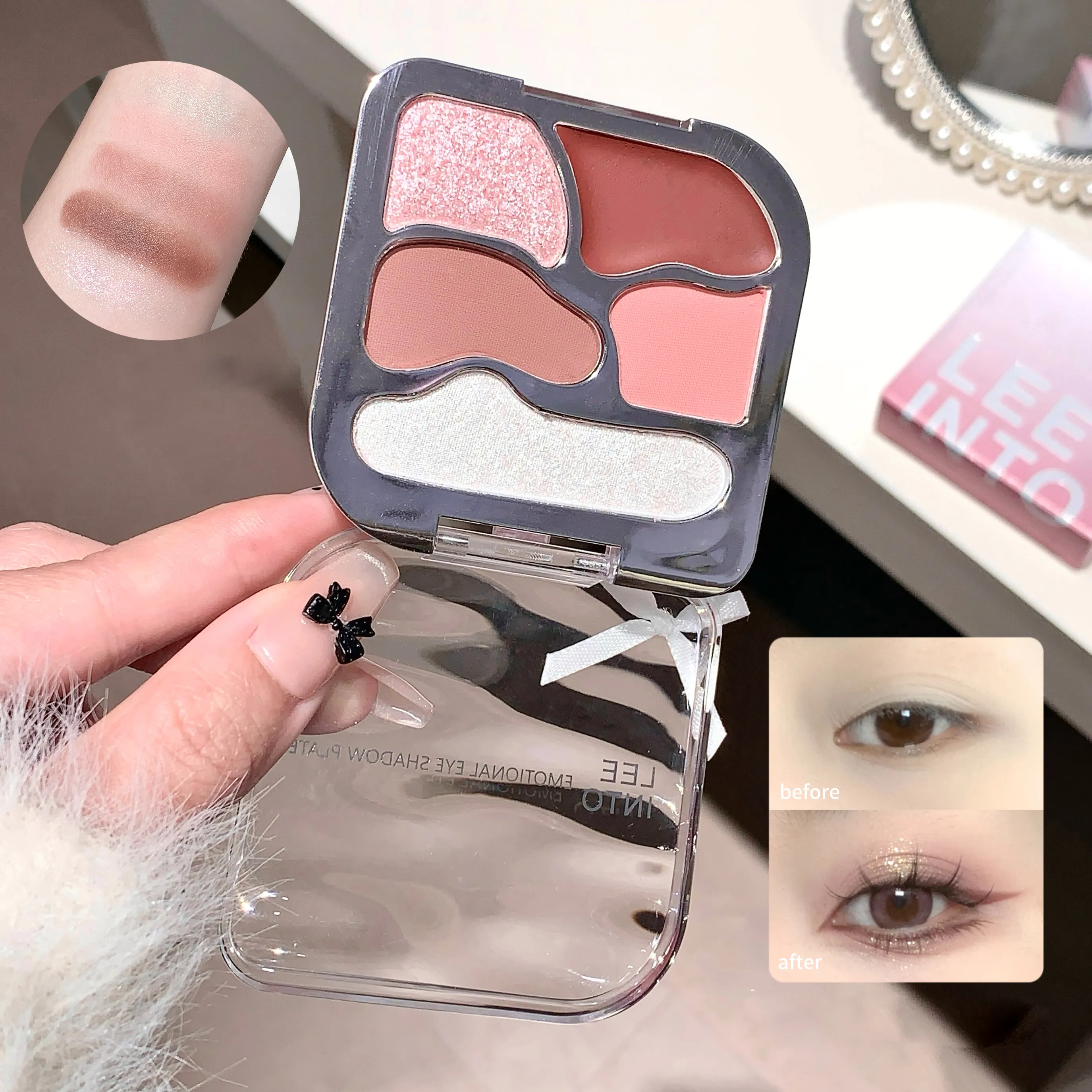 Five-color Comprehensive Eye shadow Palette Matte Highlight Contouring and Color-developing All-in-one Palette — image 3