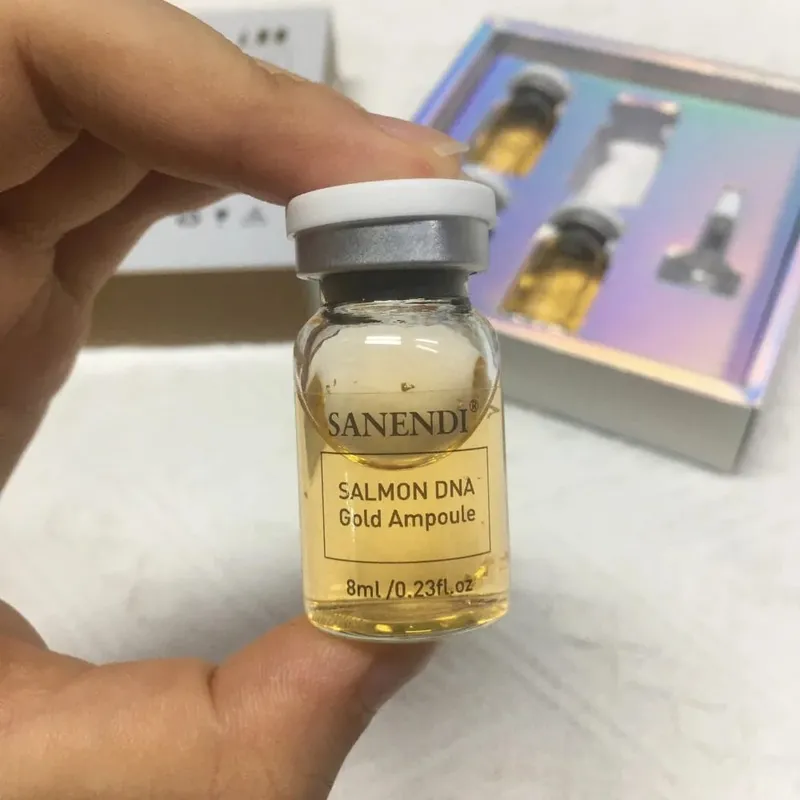4PCS Salmon DNA Gold BB Glow Kit Dr.Pen Gold Stem Cell Ampoule Foundation Starter AQUA Peptide Face Skin Care Essence 8ml — image 5