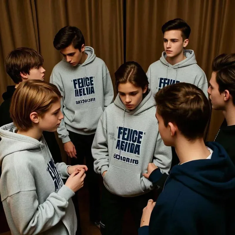 Customized Your Brand Logo DIY Design 600GSM Mens Hoodies High-quality Women Sweatshirt Solid Color Cotton Loose Streetwear — image 14