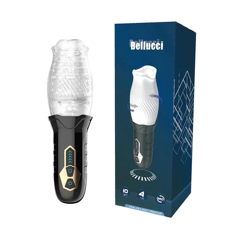 Male Automatic Masturbator Cup Vagina Masturbation 5 Rotating &10 Vibrator Penis Blowjob Pussy Stimulator Adult Sex Toys for Men