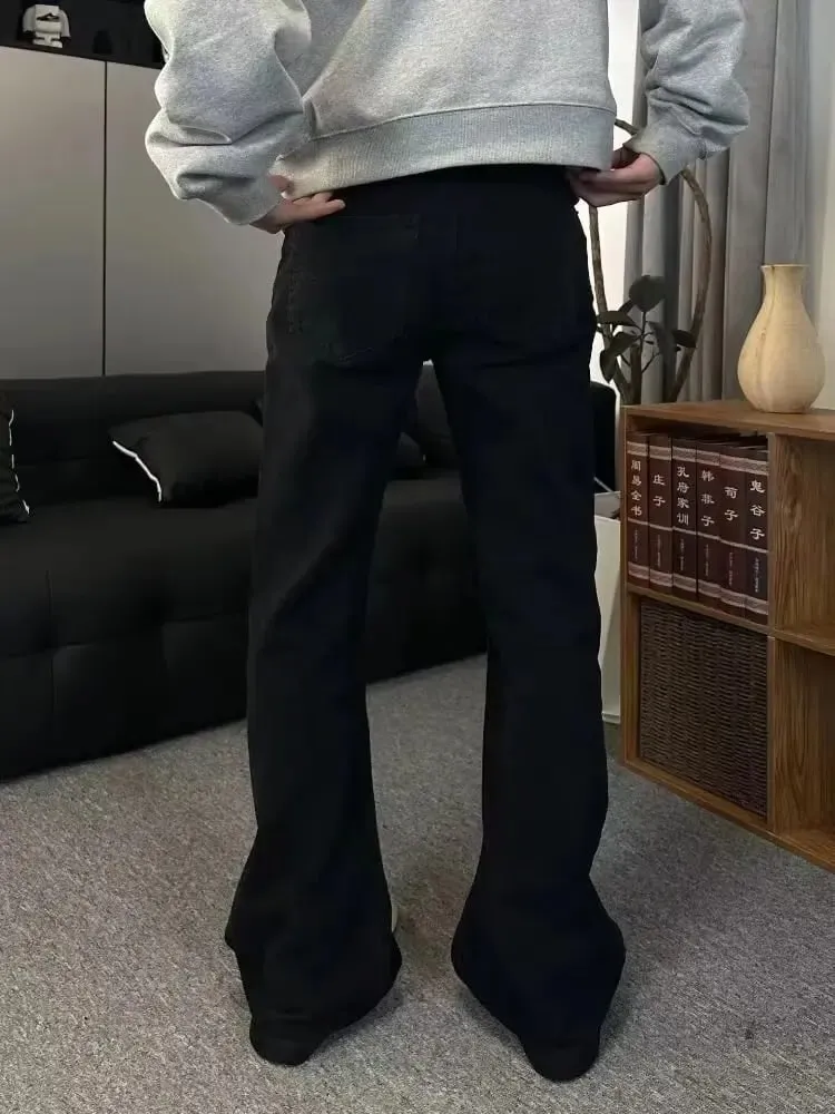 Korean Style Streetwear Slim-Fit Cleanfit Flared Jeans for Men Simple Trendy Vibe Casual Long Pants — image 7