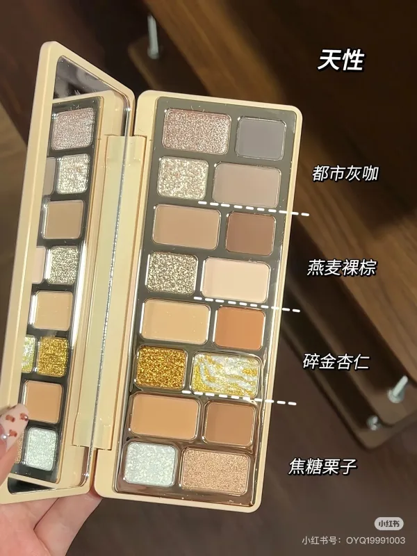 Cheeryep QianYan 16 Colors Eye Shadow Palette Pink Brown Cowboy Blue Smoky Multicolor Matte Pearl Y2K Eye Makeup — image 10