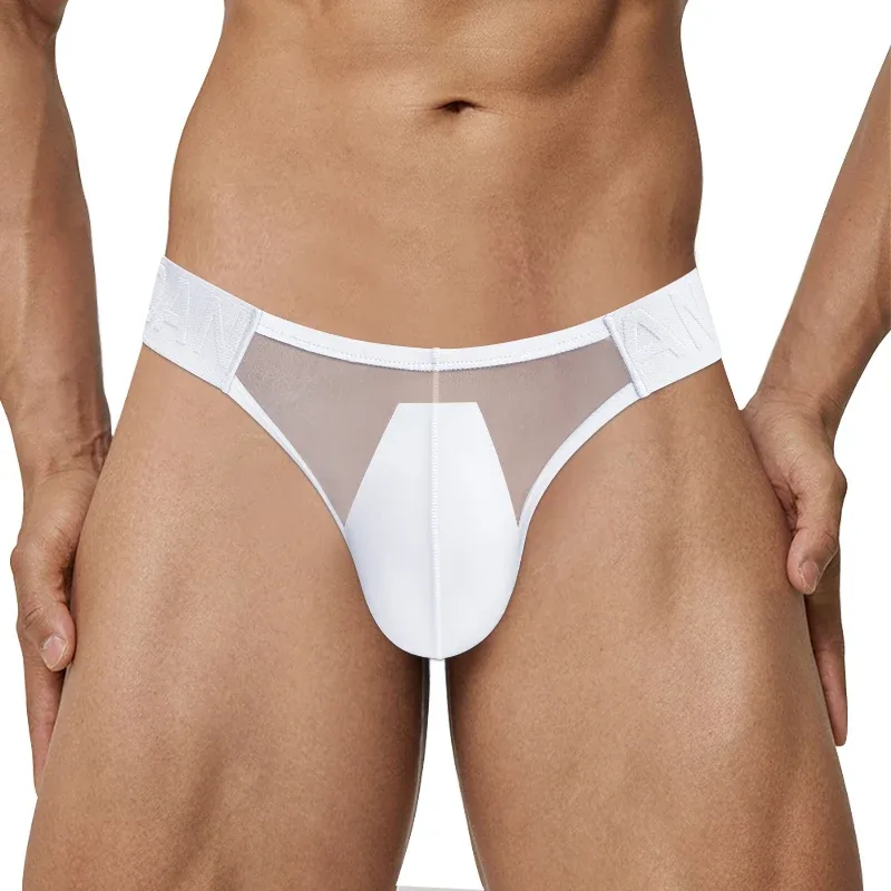 Sexy Men Bikini Briefs Man Underpantsr Slip Transparent Mesh Underwear Male Cuecas Men's Panties Ultra-thin Gays Sports Briefs — image 23