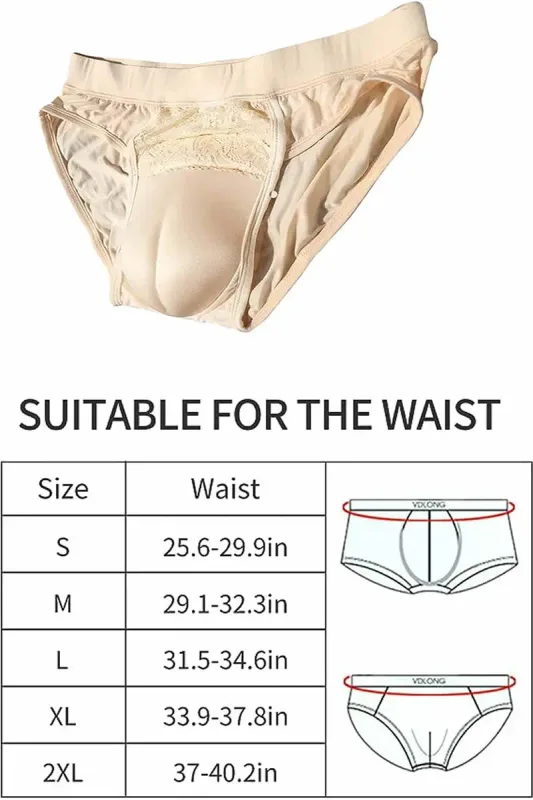 Hidden Gaff Underpants Shaping Pants Triangles, Camel