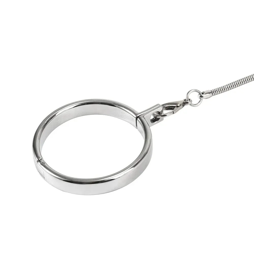 Αρσενικό φορείο όσχεου μπάλας μεταλλικό κόκορας κλειδαριά πέους Δαχτυλίδι αλυσίδα SM δεσμά συγκράτηση Καθυστέρηση εκσπερμάτωση BDSM σεξουαλικό παιχνίδι για άνδρα — image 3
