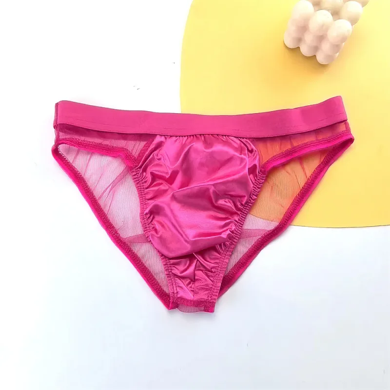 Seluar Dalam Lelaki Sutera Satin Berkilat Seksi Seluar Dalam Jaring Lutsinar Seluar Dalam Lelaki Bernafas Cepat Kering — image 13