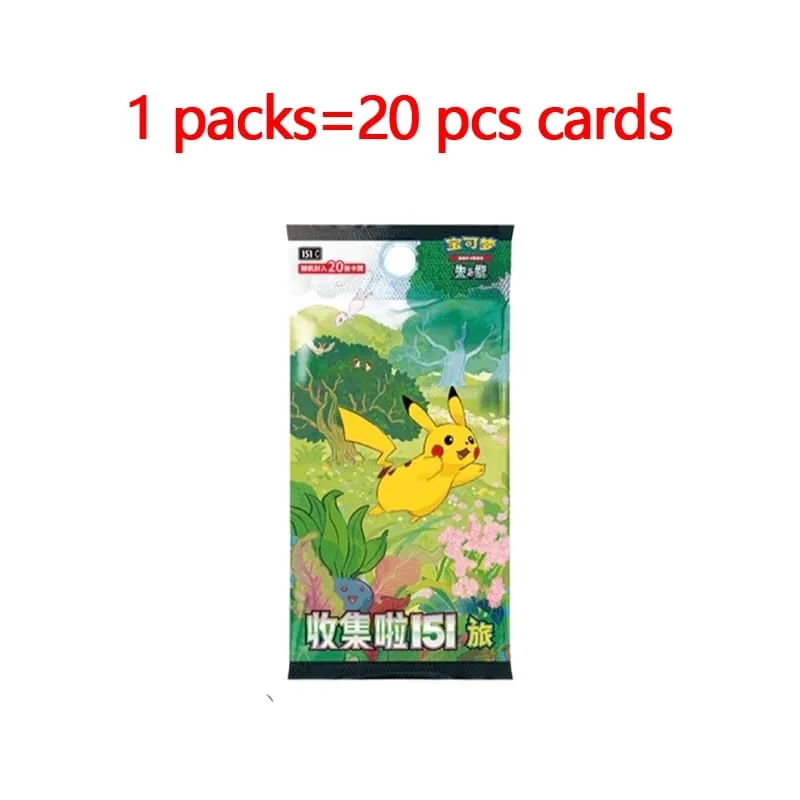오리지널 정품 포켓몬 트레이딩 PTCG 카드 수집 151 Vol.2 보충 팩 참조 151 코인 세트 카드 도서 수집 어린이 선물 — image 8